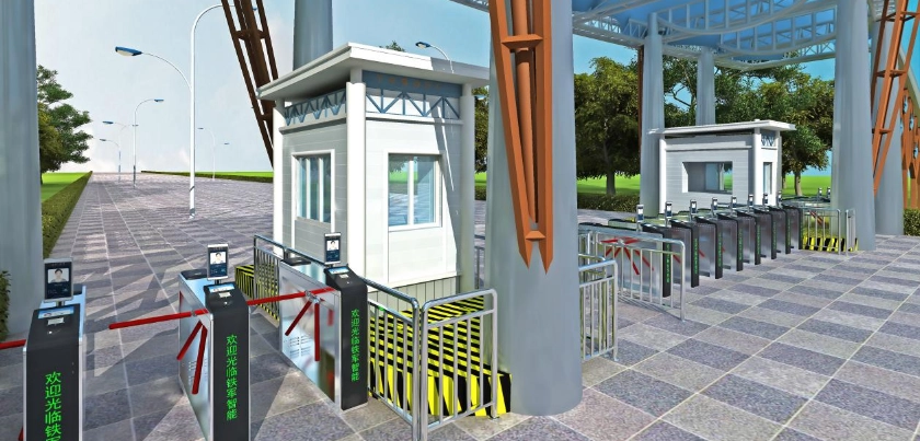 Porte piétonne intelligente à reconnaissance faciale