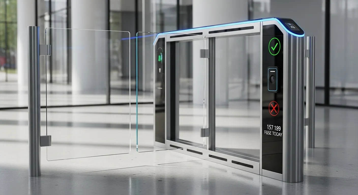 Porte piétonne intelligente IA