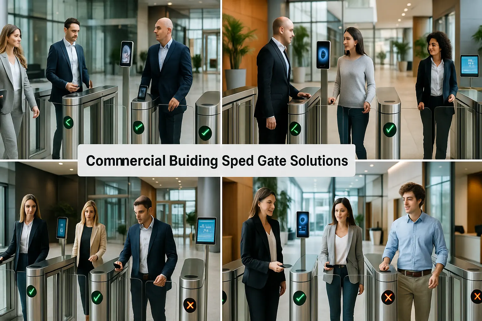 Solution de speed gate pour bâtiments commerciaux en Europe