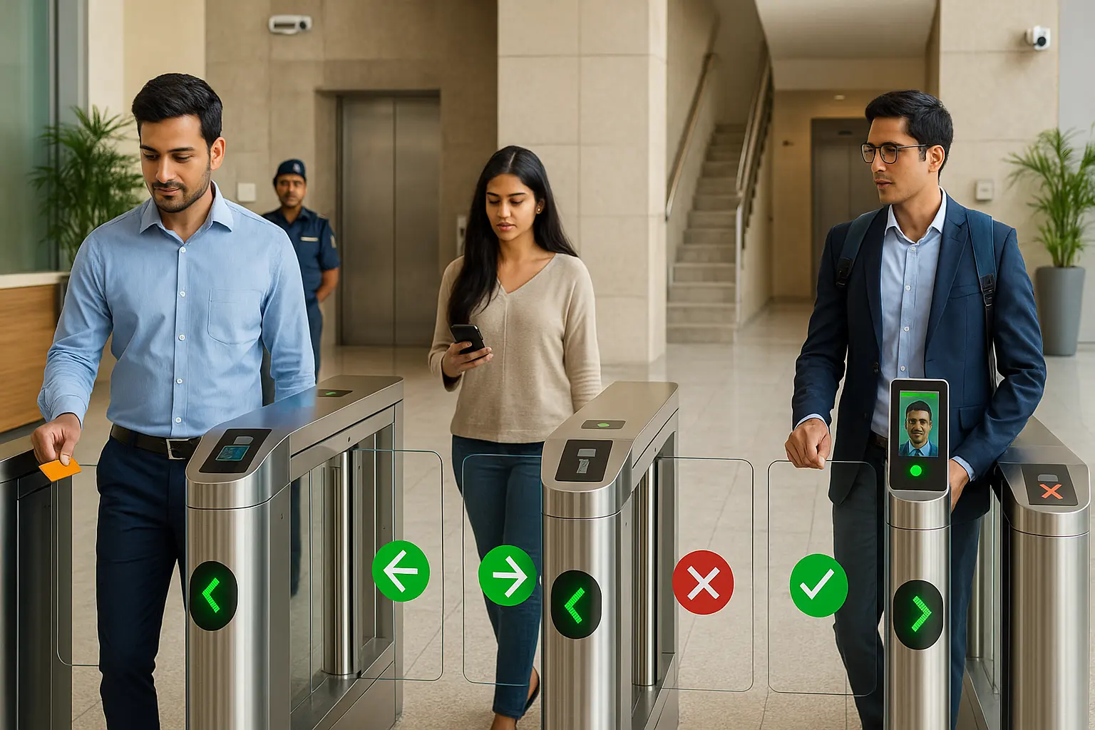 Contrôle d’accès à la porte piétonne de vitesse en Inde