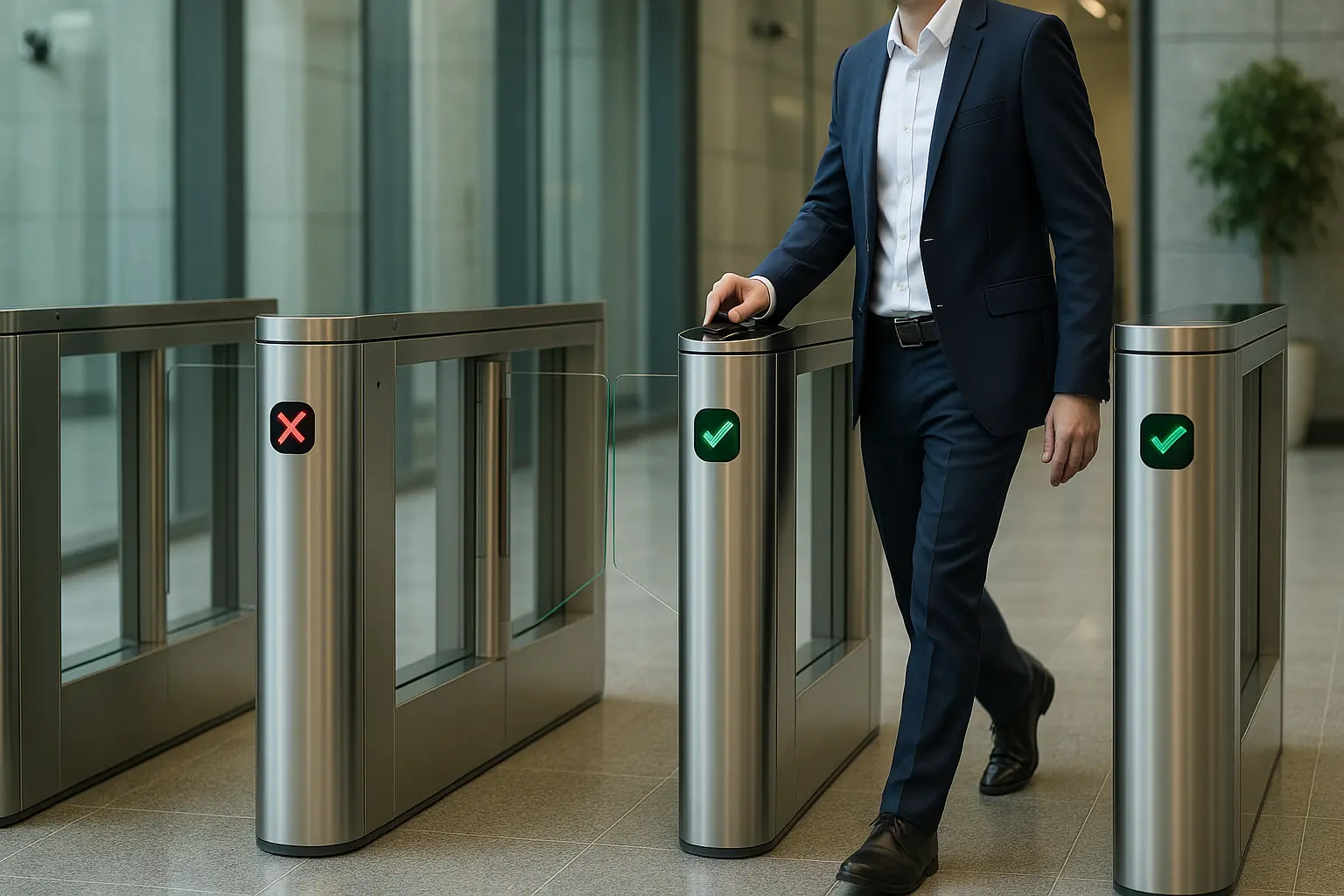 Porte de vitesse piétonne