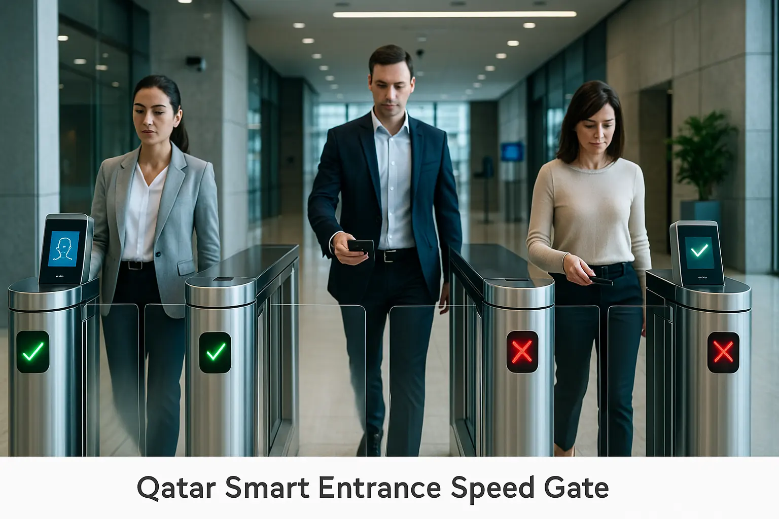 Tourniquet de porte d’entrée intelligente au Qatar