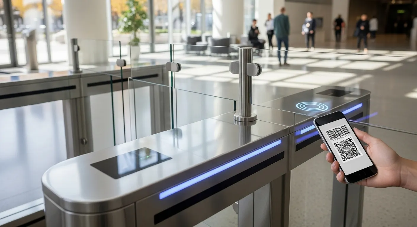 Porte de tourniquet à code-barres