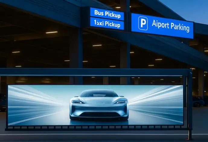 Porte de stationnement pour le stationnement à l’aéroport