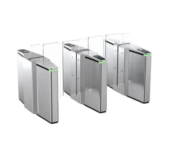 Porte coulissante à tourniquets