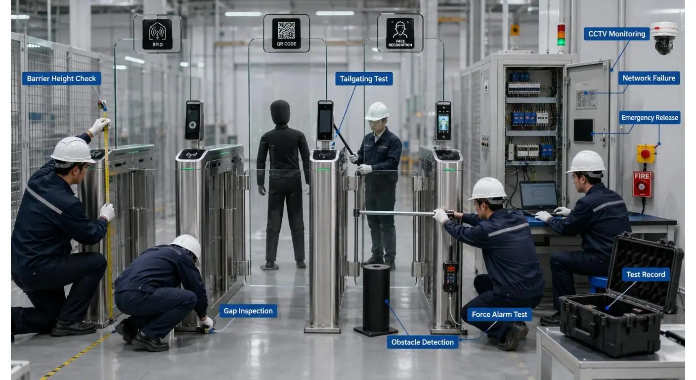 Tourniquet basculant de contrôle d’accès avec conception anti-montée